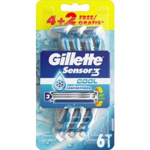 Gillette Wegwerpmesjes Sensor 3 Cool 4+2 mesjes 7702018466191