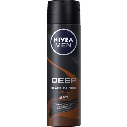 Nivea Deospray Men Deep Black Carbon Espresso 150 ml 4005900632630