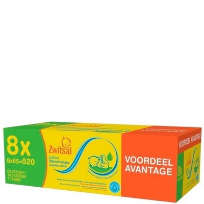 fonds Weg huis leerling Zwitsal Billendoekjes - Box 8 packs x65st