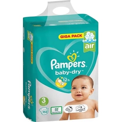 Bij wet fabriek op gang brengen Pampers Baby Dry 3 - 152 stuks - Cosmeticapartijen.nl