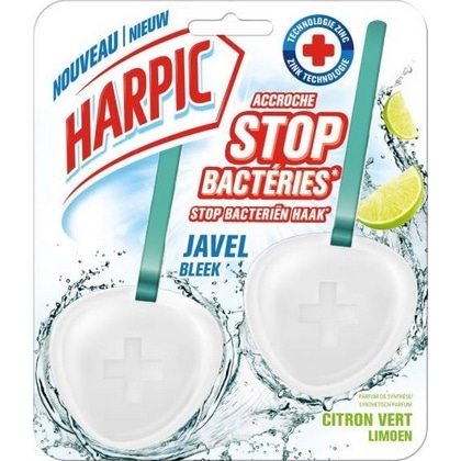 Harpic Toiletblok Stop Bacteria Bleek 2 x 40 gr 3059941009792