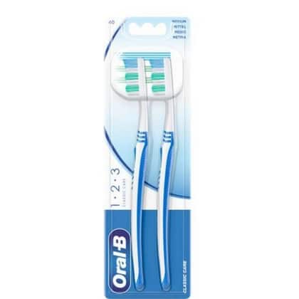 Oral-B Tandenborstel - Classic 123 Medium 2 stuk -3014260747961