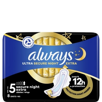 Always Maandverband Ultra Secure Night 8 stuks - 8001841972053