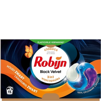 Robijn Wasmiddel Capsules – Black 15 caps 8720181395314