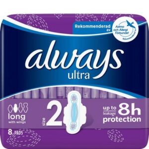 Always Maandverband Ultra Night met vleugels 8 stuks 8001841168463