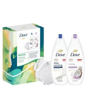 Geschenk Dove – Blissfully Relaxing 2x Douchegel 225 ml & Puff 8720182299604