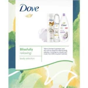 Geschenk Dove – Blissfully Relaxing Douchegel 225 ml, Bodylotion 250 ml, Deospray 150 ml & Puff 8720182299505