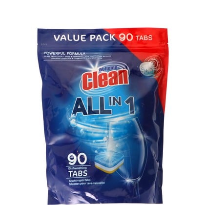At Home Clean Vaatwastabletten - All in 1 90 Tabs. - 8719874192057