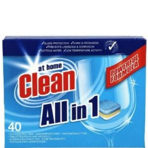 At Home Clean Vaatwastabletten All in 1 40 Tabs x 18 gr 8720701037687
