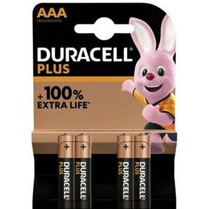Duracell Batterij AAA Plus Per 4 verpakt 5000394141117