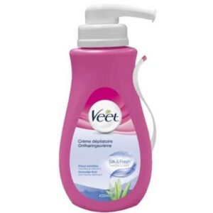 Veet Ontharingscreme onder de douche – Silk & Fresh + Spons 400 ml 3059944024051