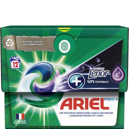 Ariel Pods All-in-One – Lenor Unstoppables 12 stuks