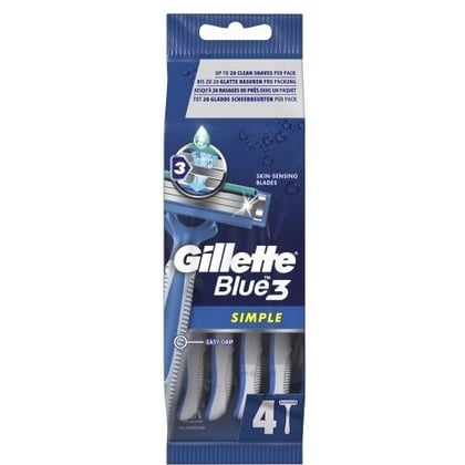 Gillette Wegwerpmesjes Men – Blue 3 Simple 4 st