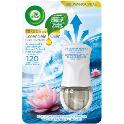 Airwick Elektrische Geurverspreider – Starter Kit – Ocean Mist & Lotusbloemen 19 ml. 8720065003908