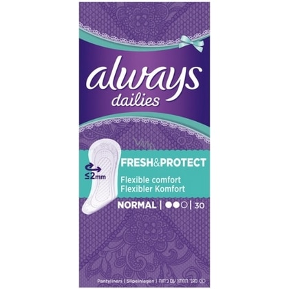Always Inlegkruisjes – Fresh & Protect Normaal 3 in 1 – 30 stuks 4015400743545