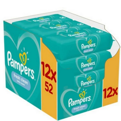 Pampers Babydoekjes Fresh Clean 12×52 stuks Giga Pack 8001841078441-pd