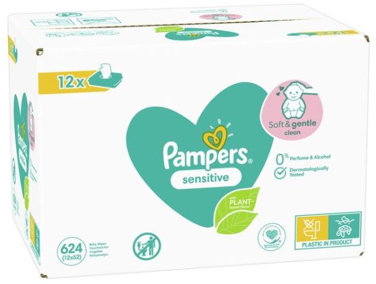 Pampers Babydoekjes Sensitive 12×52 stuks Giga Pack 8001841041483-pd