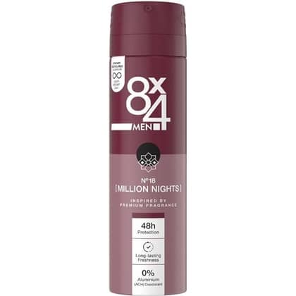 8 x 4 Deospray Men – No.18 Millions Nights 150 ml. 4005900943163