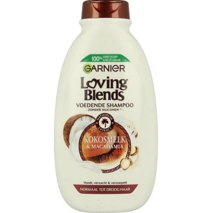 Garnier Shampoo Loving Blends – Kokosmelk & Macadamia 300ml. 3600542462396