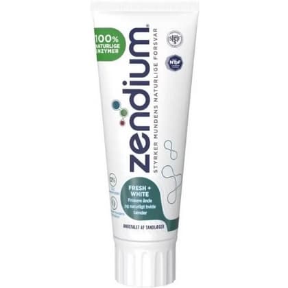 Zendium Tandpasta – Fresh & White 75 ml. 8710908842962
