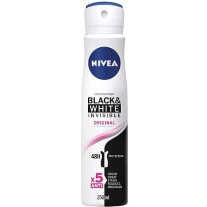 Nivea Deospray – Invisible Black & White Original 250 ml. 4005900036469