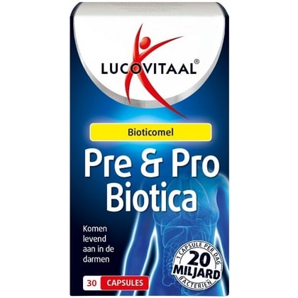 Lucovitaal Pre & Probiotica caps 20 miljard bacteriën – 30 caps 8713713025612