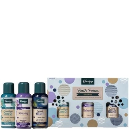Geschenk Kneipp - Favourite Time ( 3 x Badschuim 100 ml, 1x Goodbye Stress, 1x Embrace Life, 1 x Relaxing.) - 8712585035491
