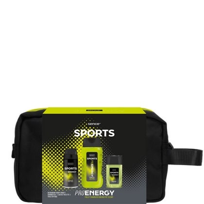 Geschenk Sence Men - Toilettas Active Sport Pro Energy (1x EDT 100 ml, 1x Deospray 150 ml, 1x Douchegel 250 ml, 1x Toilettas.) - 8721073628879
