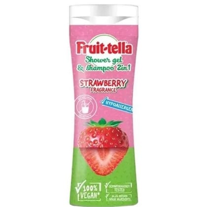 Fruit-tella Douchegel - Strawberry 2 in 1 300 ml. - 5903957303246