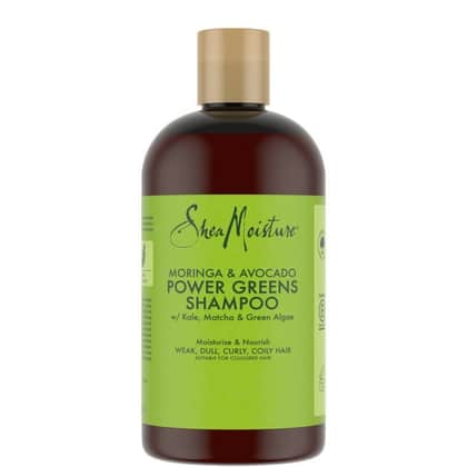 Shea Moisture Shampoo - Moringa & Avocado Power Greens 384 ml. - 8720182359100