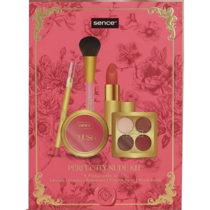 Geschenk Sence - Perfectly Nude (1x Oogschaduwpalet , 1x Lipstick, 1x Lipliner, 1x Blush Brush, 1 Powder 5 gr. ) - 8721073615534