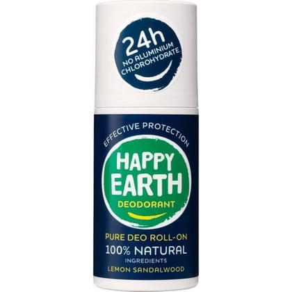 Happy Earth 100% Natural Deo Roll-on - Lemon Sandalwood 75 ml. - 8719324667210