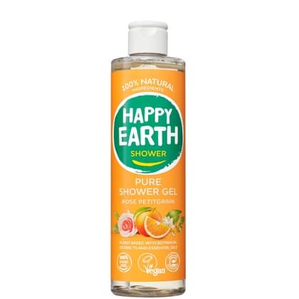 Happy Earth 100% Natural Douchegel Rose Petitgrain - 300 ml. - 8721008087122