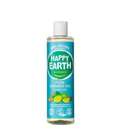Happy Earth 100% Natural douchegel - Cedar Lime 300 ml. - 8719324667265