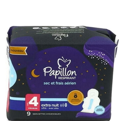 Papillon Maandverband - Extra Nacht Ultra met Vleugels Maat 4 - 9 st. - 0745314188135