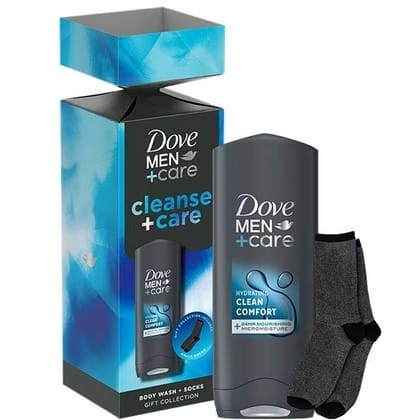 Geschenk Dove - Men Care Clean Comfort Douchegel 250 ml & 1x Paar Sokken. - 8720181654961