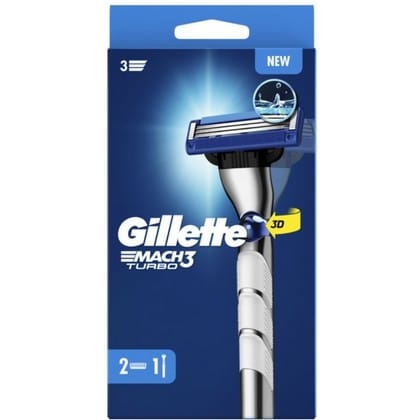 Gillette Houder Mach3 Turbo + 2 mesjes - 8001090742971