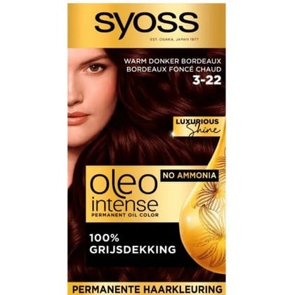 Syoss Haarverf Oleo Intense - 3-22 Warm Bordeaux - 5410091764364