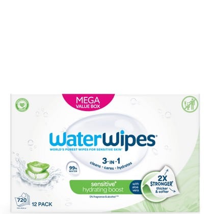 WaterWipes Billendoekjes - Hydrating 12 x 60 stuks - 5099514003879