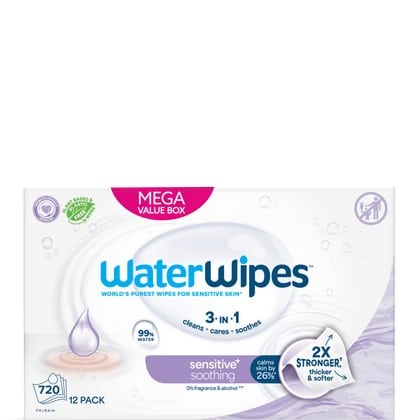 WaterWipes Billendoekjes - Soothing 12 x 60 stuks - 5099514003923