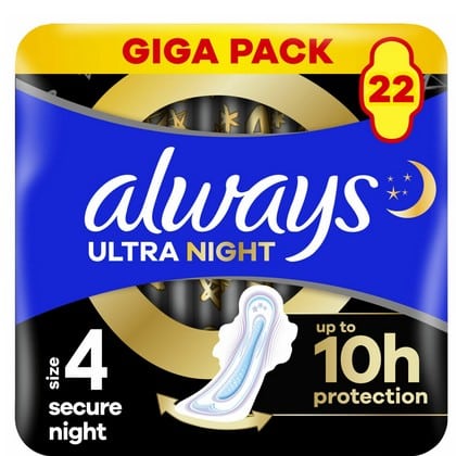 Always Maandverband - Ultra Night met Vleugels 22 stuks - 8700216637763