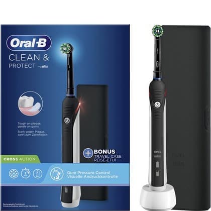 Oral-B Elektrische Tandenborstel - Clean & Protect Black + Travel Case - 4210201399506